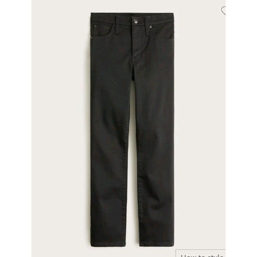 J.Crew Slim Jean True Black 2003 Super Stretch Mid-Rise CC545 $148 Size 28 NWT - Picture 2 of 11